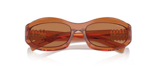 Miu Miu 0MU 14ZS women Brown Oval Sunglasses