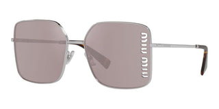 Miu Miu 0MU 51YS women Silver Oversize Sunglasses