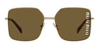 Miu Miu 0MU 51YS women Gold Oversize Sunglasses