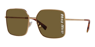 Miu Miu 0MU 51YS women Gold Oversize Sunglasses