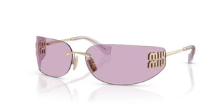 Miu Miu 0MU A51S women Gold Geometric Sunglasses