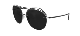 Silhouette ACCENT SHADED 8724 men Black Pilot Sunglasses