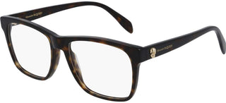 Alexander McQueen AM0282O men Havana Geometric Eyeglasses