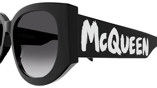 Alexander McQueen AM0330S women Black Oval Sunglasses