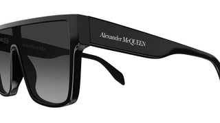 Alexander McQueen AM0354S men Black Shield Sunglasses