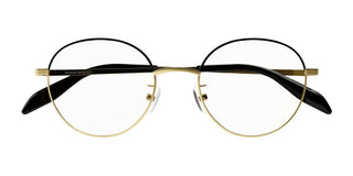 Alexander McQueen AM0369O unisex Gold Geometric Eyeglasses