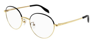 Alexander McQueen AM0369O unisex Gold Geometric Eyeglasses