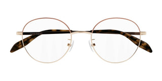 Alexander McQueen AM0369O unisex Gold Geometric Eyeglasses