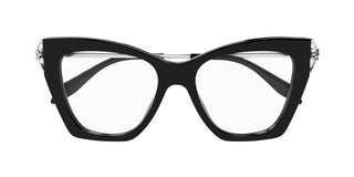 Alexander McQueen AM0376O women Black Squared Eyeglasses