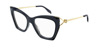 Alexander McQueen AM0376O women Black Squared Eyeglasses