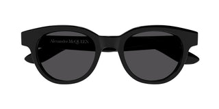 Alexander McQueen AM0383S unisex Black Round Sunglasses