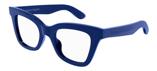 Alexander McQueen AM0394O women Blue Squared Eyeglasses