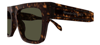 Alexander McQueen AM0397S men Havana Squared Sunglasses