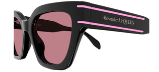 Alexander McQueen AM0398S women Black Cat Eye Sunglasses