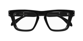 Alexander McQueen AM0400O men Black Squared Eyeglasses