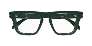 Alexander McQueen AM0400O men Green Squared Eyeglasses