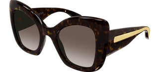 Alexander McQueen AM0402S women Havana Butterfly Sunglasses