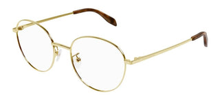 Alexander McQueen AM0414O unisex Gold Squared Eyeglasses