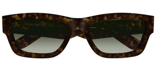 Alexander McQueen AM0419S unisex Havana Squared Sunglasses