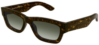 Alexander McQueen AM0419S unisex Havana Squared Sunglasses