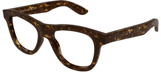 Alexander McQueen AM0421O men Havana Squared Eyeglasses