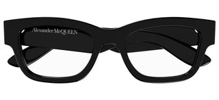 Alexander McQueen AM0422O women Black Squared Eyeglasses