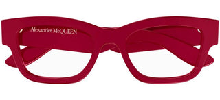 Alexander McQueen AM0422O women Red Squared Eyeglasses