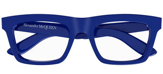 Alexander McQueen AM0423O men Blue Squared Eyeglasses