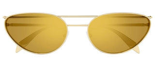 Alexander McQueen AM0424S women Gold Round Sunglasses