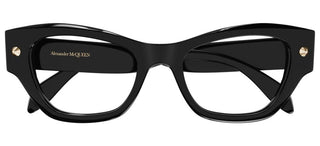 Alexander McQueen AM0429O women Black Cat Eye Eyeglasses