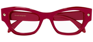 Alexander McQueen AM0429O women Red Cat Eye Eyeglasses