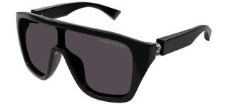 Alexander McQueen AM0430S men Black Shield Sunglasses