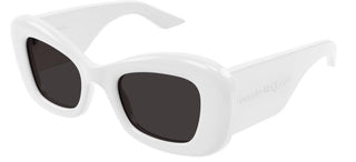 Alexander McQueen AM0434S women White Cat Eye Sunglasses