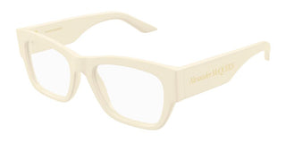 Alexander McQueen AM0436O women Yellow Squared Eyeglasses