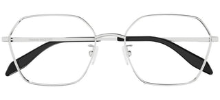 Alexander McQueen AM0437O women Silver Squared Eyeglasses