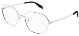 Alexander McQueen AM0437O women Silver Squared Eyeglasses