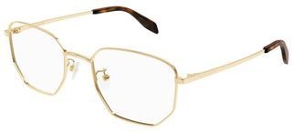 Alexander McQueen AM0438O men Gold Squared Eyeglasses