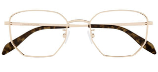 Alexander McQueen AM0438O men Gold Squared Eyeglasses