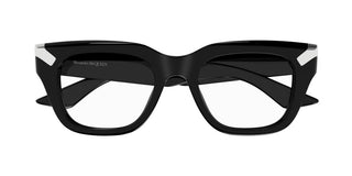 Alexander McQueen AM0443O men Black Squared Eyeglasses