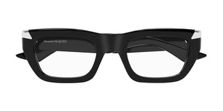 Alexander McQueen AM0444O unisex Black Squared Eyeglasses