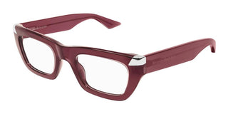 Alexander McQueen AM0444O unisex Red Squared Eyeglasses