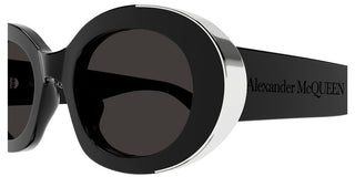 Alexander McQueen AM0445S women Black Round Sunglasses