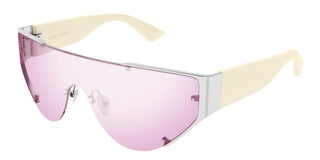 Alexander McQueen AM0447S unisex White Shield Sunglasses