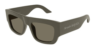 Alexander McQueen AM0449S men Brown Squared Sunglasses