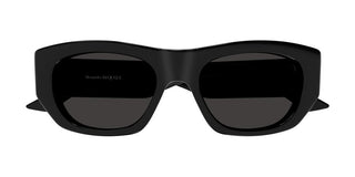 Alexander McQueen AM0450S unisex Black Squared Sunglasses