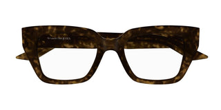 Alexander McQueen AM0453O women Havana Cat Eye Eyeglasses