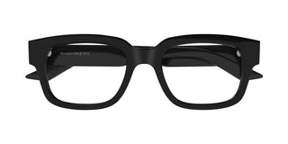 Alexander McQueen AM0454O men Black Squared Eyeglasses