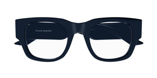 Alexander McQueen AM0455O women Blue Squared Eyeglasses