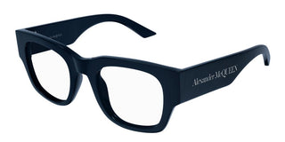 Alexander McQueen AM0455O women Blue Squared Eyeglasses