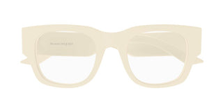 Alexander McQueen AM0455O women White Squared Eyeglasses